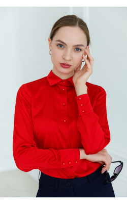 Червона блуза з шовку ARMANI 15187-818