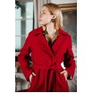 Красное пальто с утеплителем 20-173__U 766