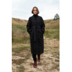 Чёрное двубортное пальто 20-203-1062-148