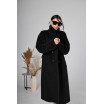 Классическое черное пальто оверсайз, модель Хейли