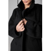 Классическое черное пальто оверсайз, модель Хейли
