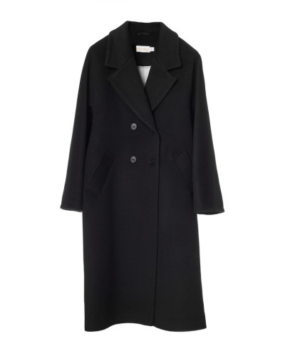 Класичне чорне пальто оверсайз, модель Хейлі