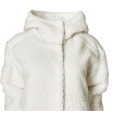 Коротка молочна куртка з еко-хутра теді
