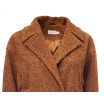 Вкорочене пальто рижувато-коричневого кольору
