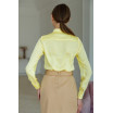 Шелковая блуза лимонного цвета 30-209-1-539