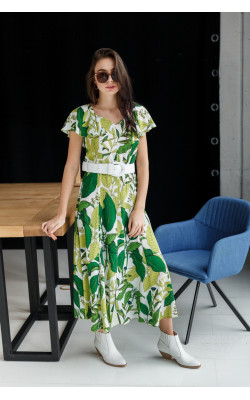 Платье годе с растительным принтом 30-235-817