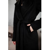 Чёрное утепленное пальто 77-1120У-675-128-6