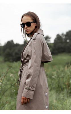 Оригінальний тренч холодного бежевого відтінку