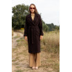 Классическое темно-коричневое пальто 77-1135