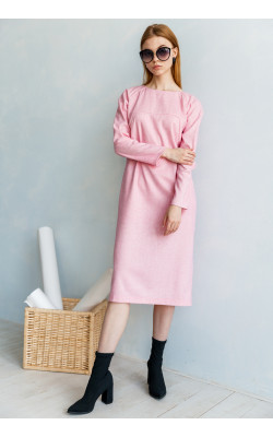 Шерстяное платье с фигурным подрезом 77-267