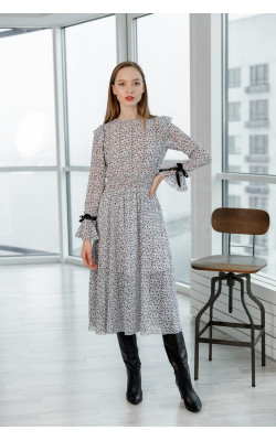 Шифонова сукня з крильцями на плечах 77-284-688