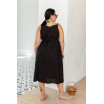 Чорна сукня з льону на бретелях 77-332-723 Чорна сукня з льону на бретелях 77-332-723