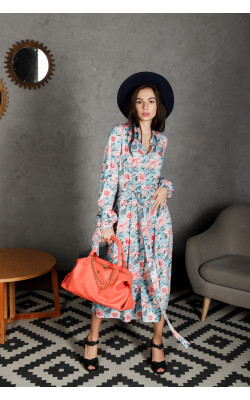 Сукня з зав'язками на манжетах 77-344