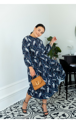 Сукня з пташиним принтом 77-362-705