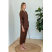 Лляний костюм в коричневому кольорі 77-363-792