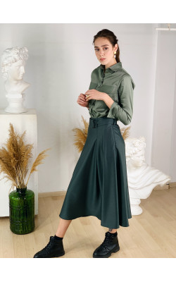 Спідниця в кольорі хакі 77-391-764