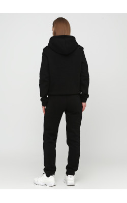 Класичні трикотажні чорні штани з начосом