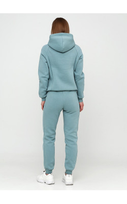 Мятные трикотажные штаны оверсайз с начесом