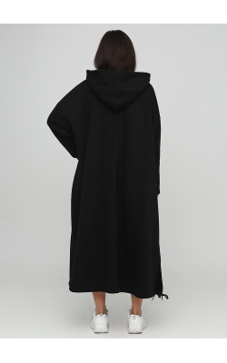 Екстравагантне чорне широке плаття з начосом