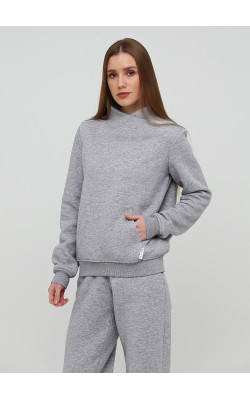 Світло сірий світшот меланж на флісі