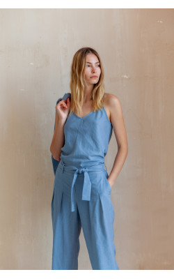 Брюки и майка из льна 77-419:797