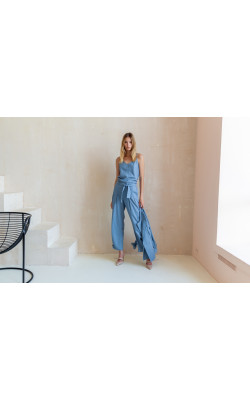 Брюки и майка из льна 77-419:797