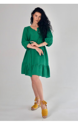 Короткое зеленое платье