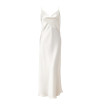 Атласна сукня комбінація білого кольору