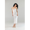 Атласна сукня комбінація білого кольору