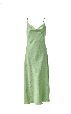 Атласна сукня комбінація світло-зеленого кольору