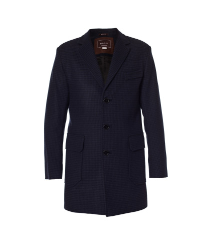 Пальто чоловіче в темно-синю клітинку